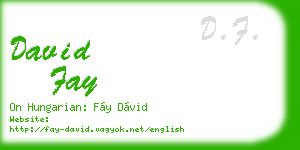 david fay business card